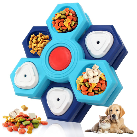 Puzzle Pet Toy Multi-Layer Rotating Interactive Slow Feeder Dog Training Toy