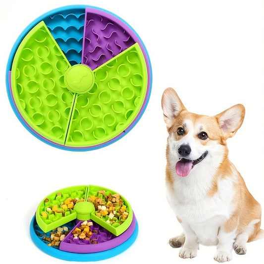 Interactive Slow Feeder Rotating Dog Bowl Puzzle Toys